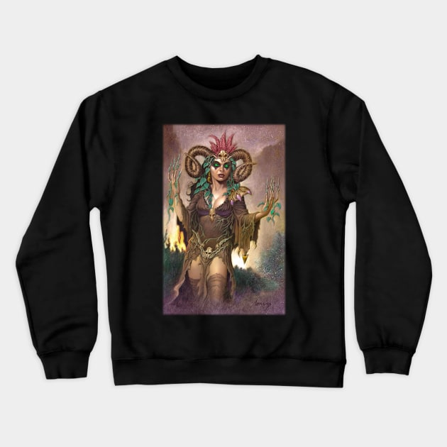 Pagan Goddess Crewneck Sweatshirt by Paul_Abrams